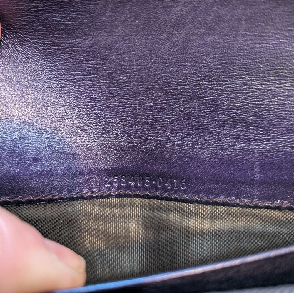 Gucci Guccisima Patent Leather Deep Purple Long Snap Wallet - Picture 16 of 16